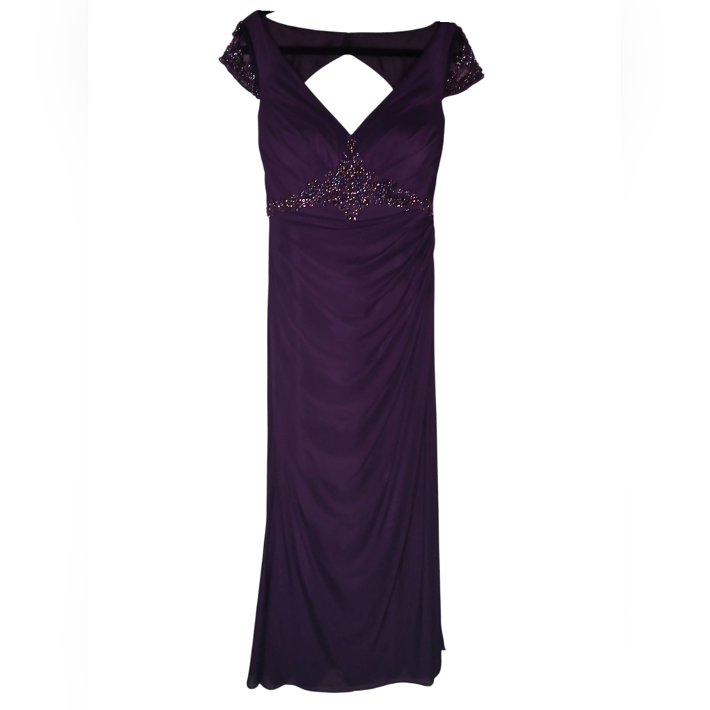 Elegant Madeline Gardner Purple Evening Dress